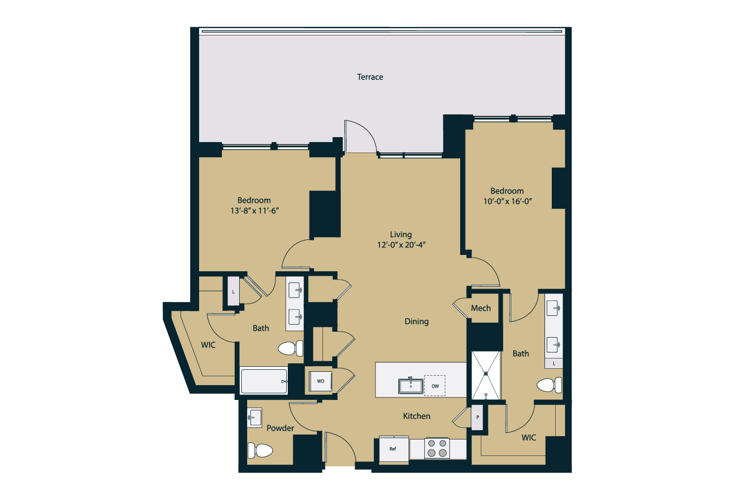 Floor plan layout diagram for B6
